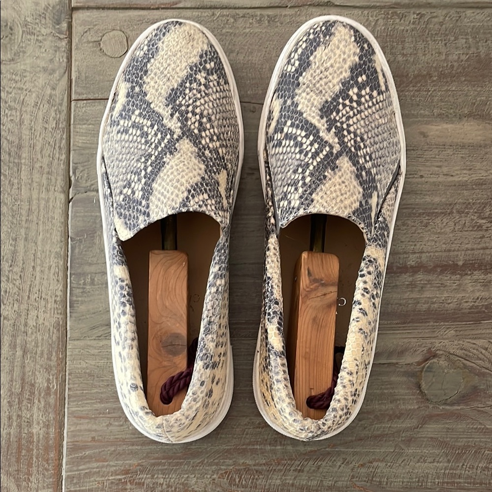 Vince Camuto Snakeskin Slip-On Sneakers